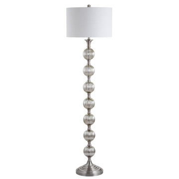 Oslo 60.5" Glass/Metal LED Floor Lamp - JONATHAN Y